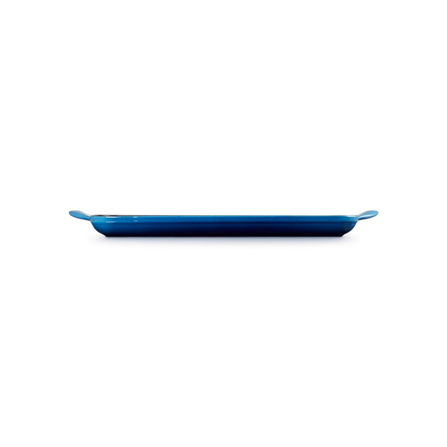 additioanl image for  Le Creuset Rect. Grill Azure Blue 32x21c 