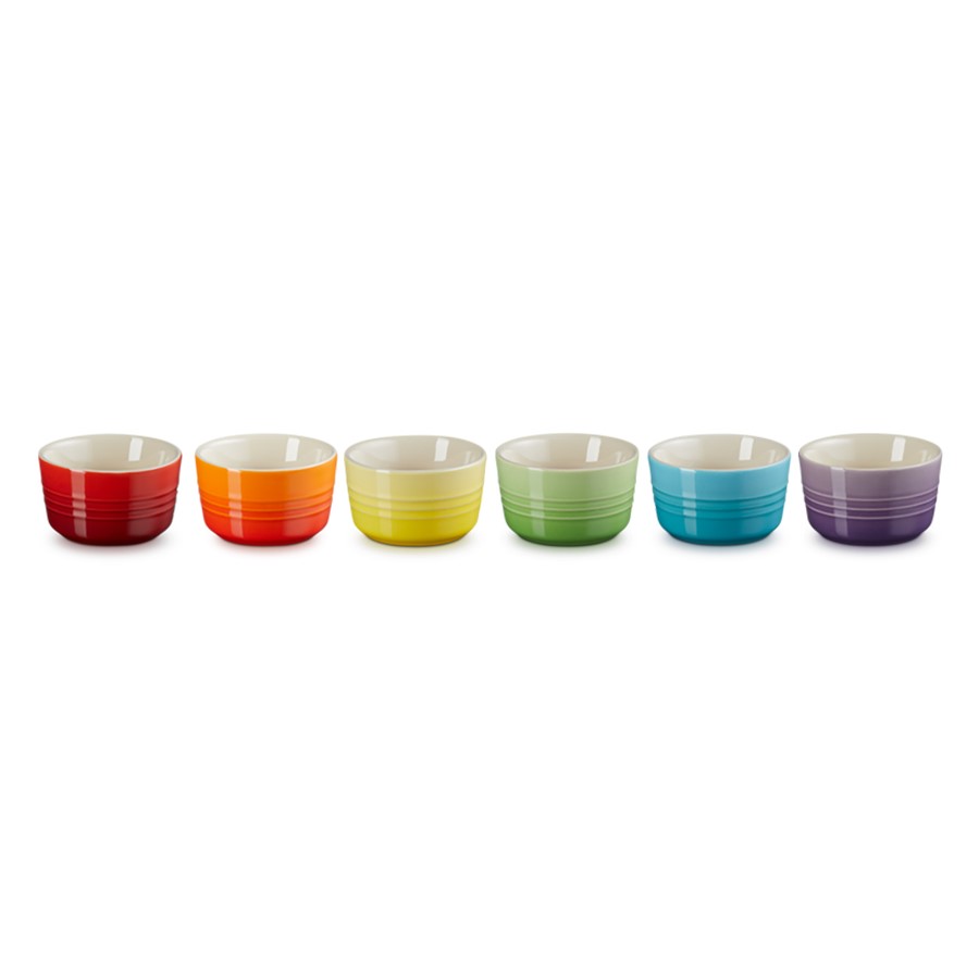 additioanl image for  Le Creuset 6 Rd. Rainbow Mini Ramekins 