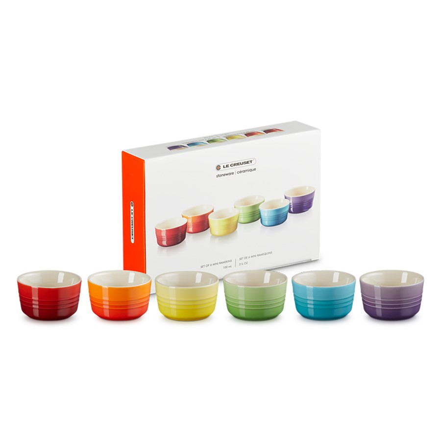 additioanl image for  Le Creuset 6 Rd. Rainbow Mini Ramekins 