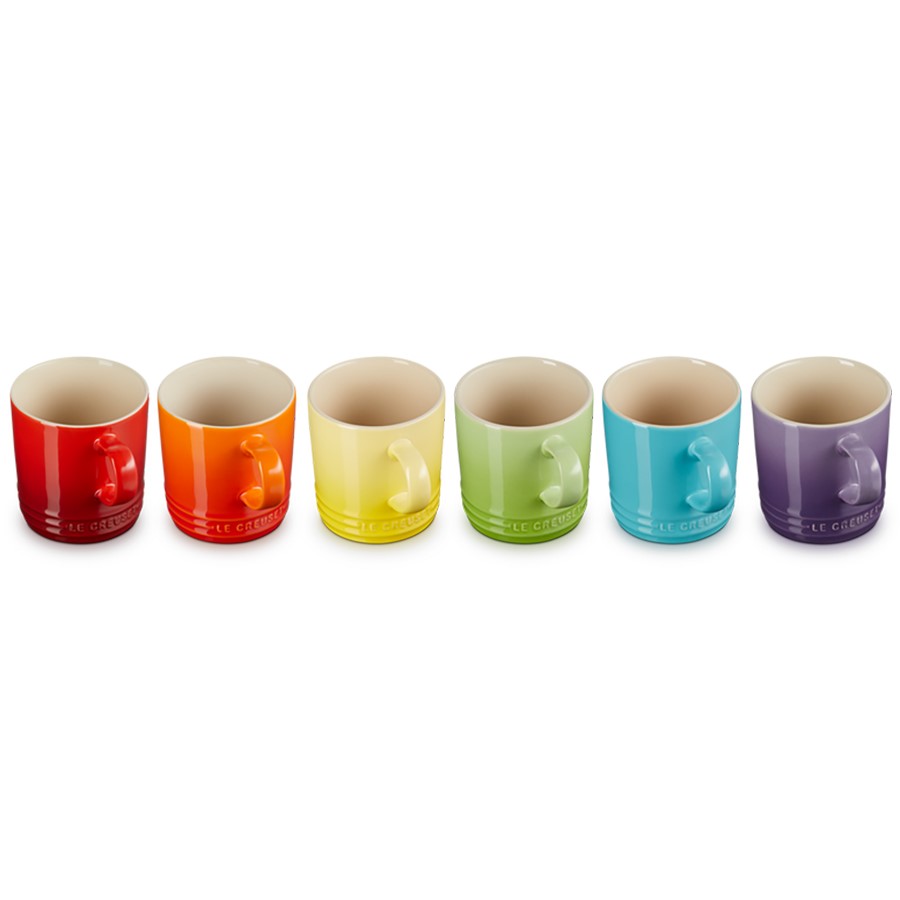 additioanl image for  Le Creuset 6 Coffee Mugs Rainbow 350 ml 