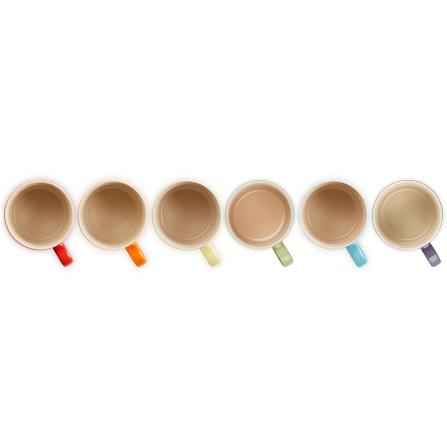 additioanl image for  Le Creuset 6 Coffee Mugs Rainbow 350 ml 