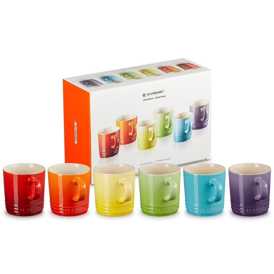 additioanl image for  Le Creuset 6 Coffee Mugs Rainbow 350 ml 