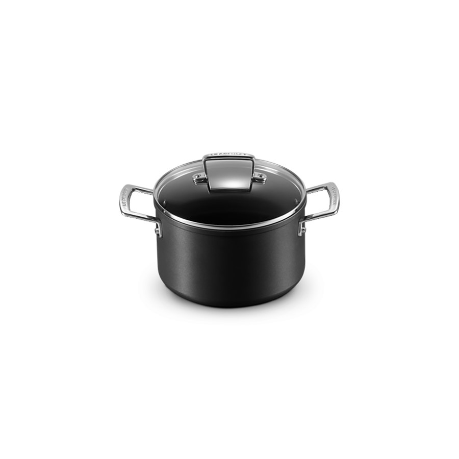 additioanl image for  Le Creuset Cass with Glass Lid Blk 20 cm 