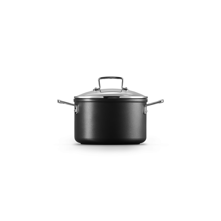 additioanl image for  Le Creuset Cass with Glass Lid Blk 20 cm 