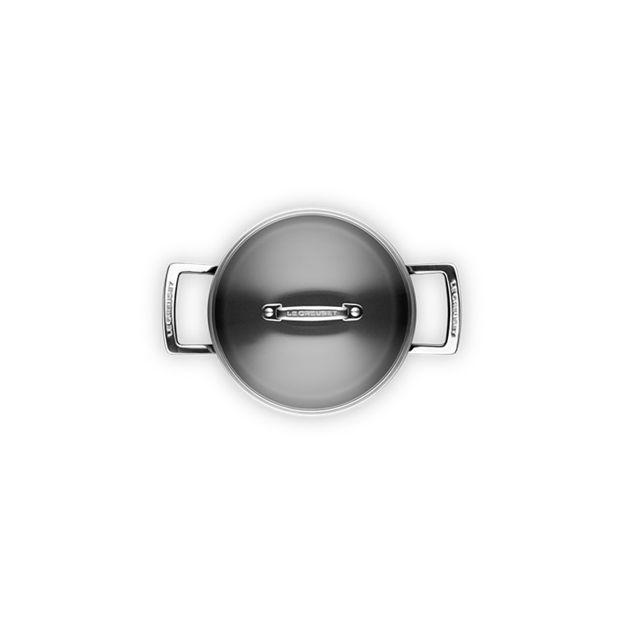 additioanl image for  Le Creuset Cass with Glass Lid Blk 20 cm 