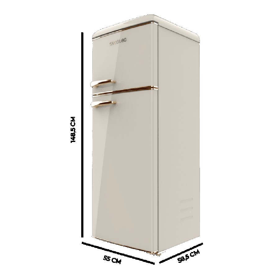 additioanl image for  Cecotec Retro Fridge/Freezer Beige 215 L 