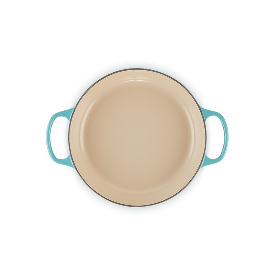 additioanl image for  Le Creuset Shallow Sign. Braiser Teal 26 