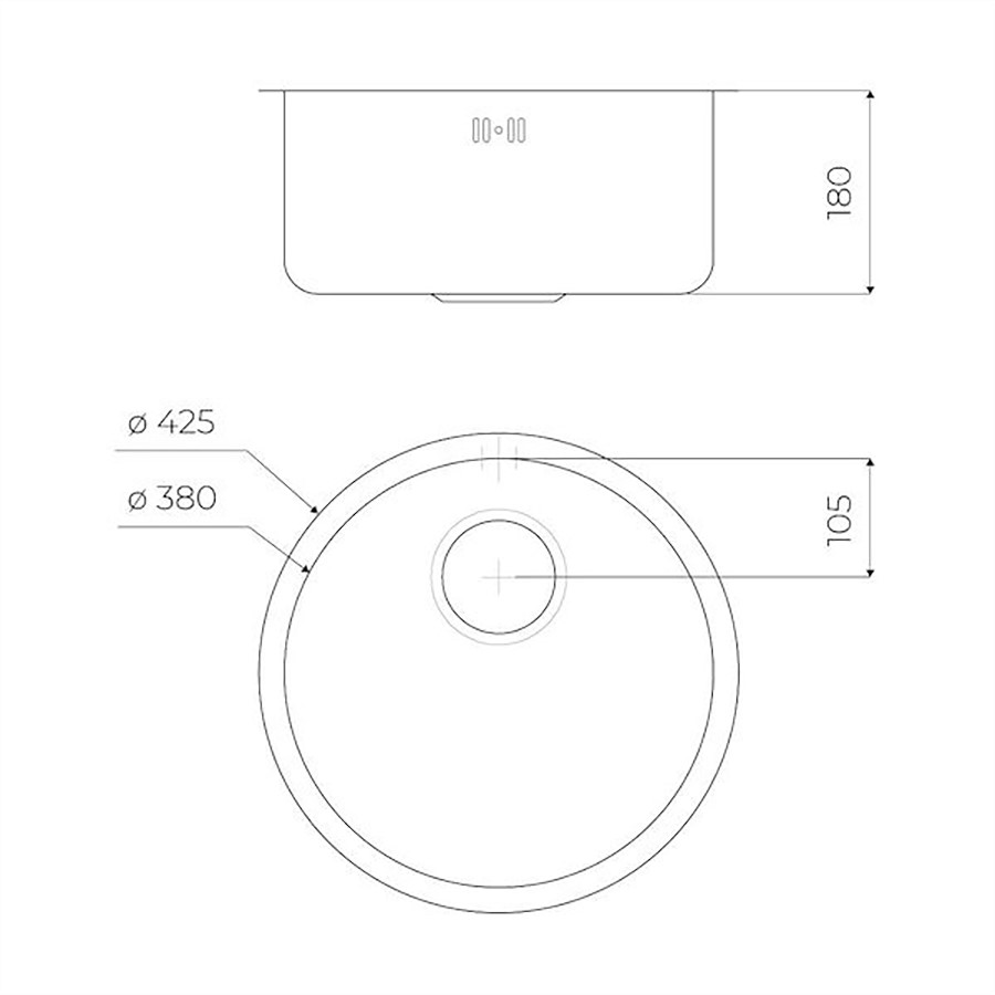 additioanl image for  Foster Sink Round U/Mount S/Steel 42 cm 