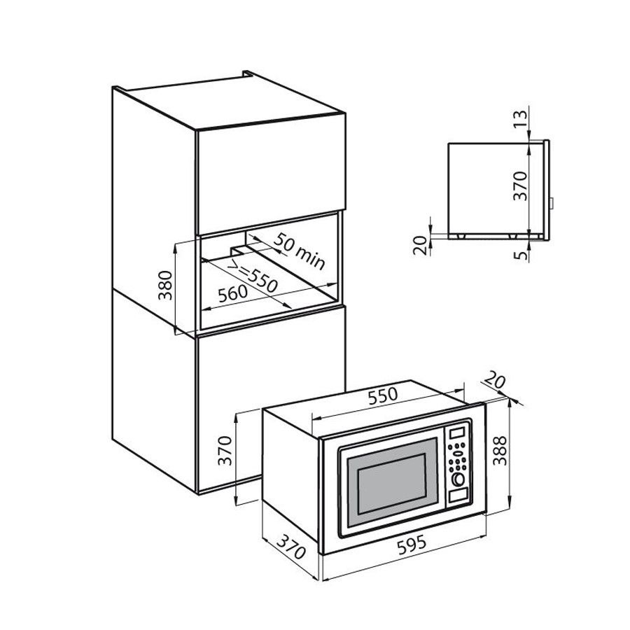 additioanl image for  Foster Microwave KS B/In S/Steel + Glass 