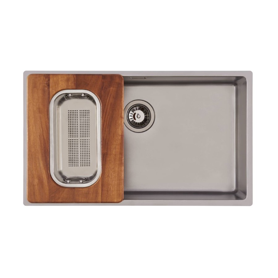 additioanl image for  Foster Wood Cutting Board With Colander 