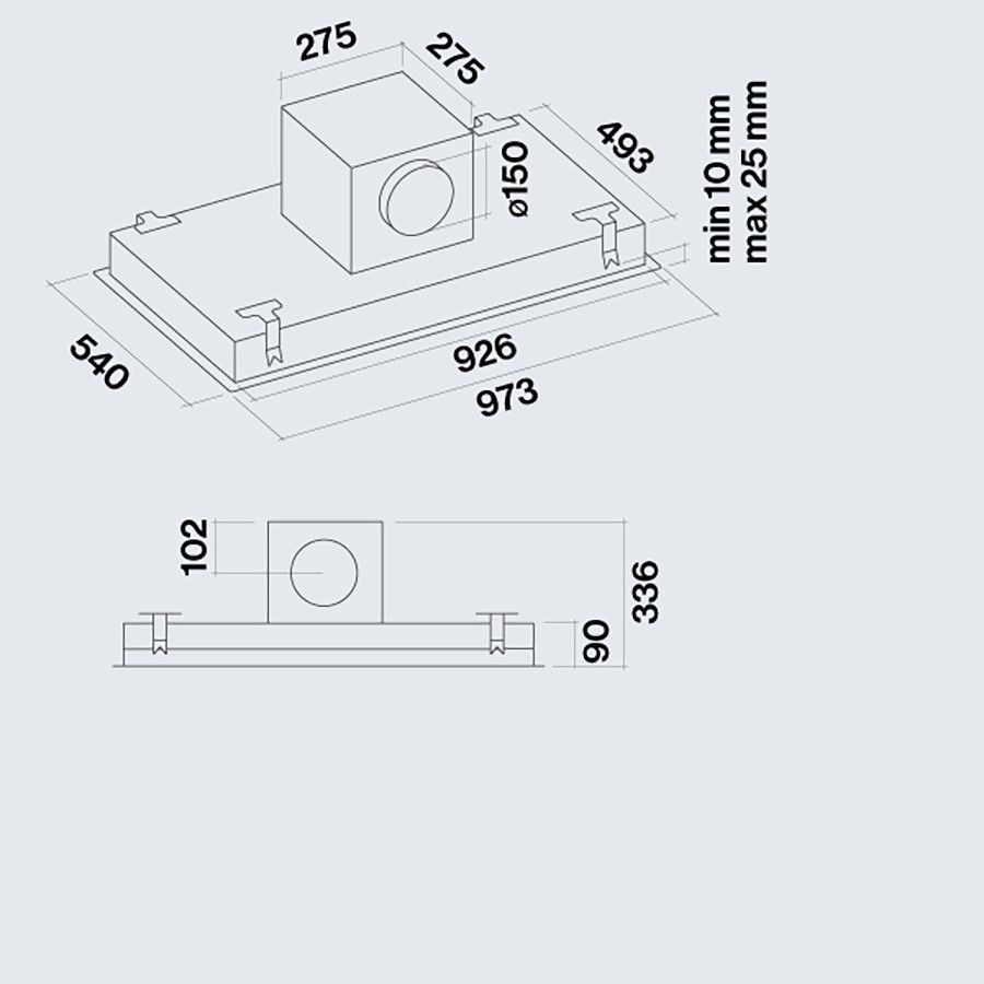 additioanl image for  Falmec Hood Nuvola/LED Ceiling 90cm 