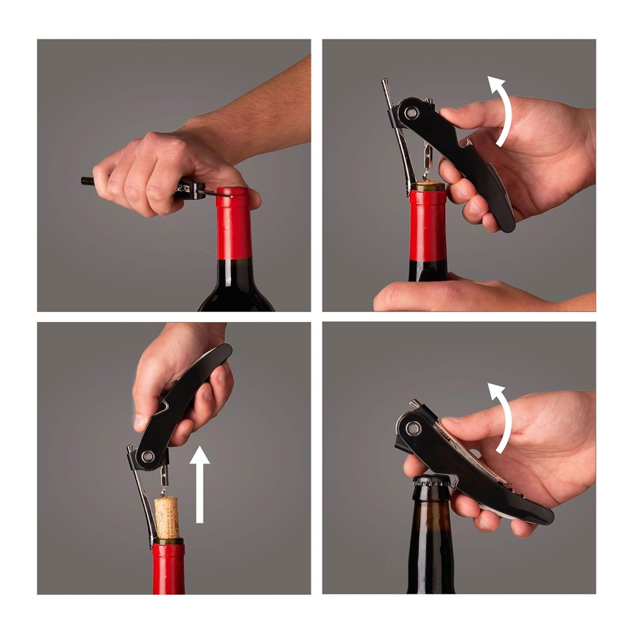 additioanl image for  Vacuvin Single Pull Corkscrew Black Box 