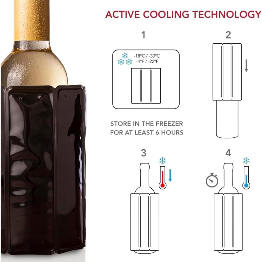 additioanl image for  Vacuvin Beer Cooler Sleeve Black 