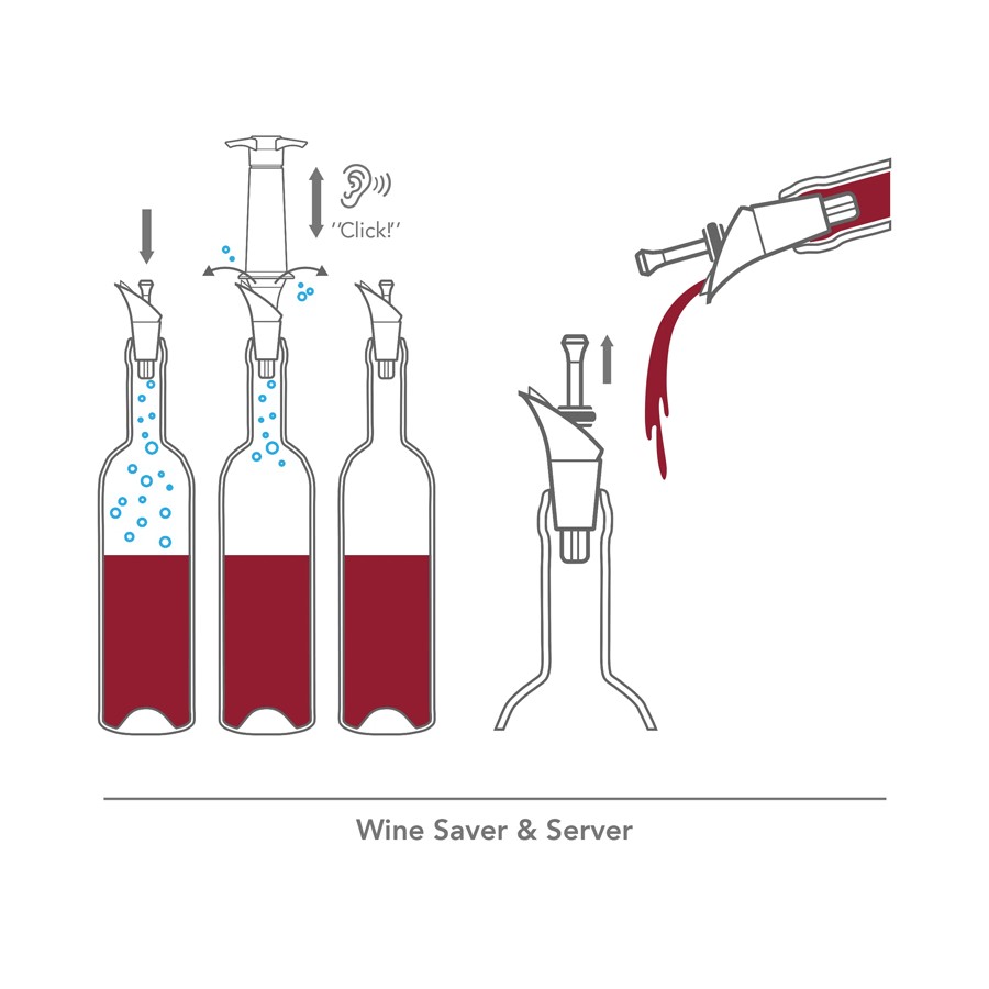 additioanl image for  Vacuvin Wine Saver & Server Black 