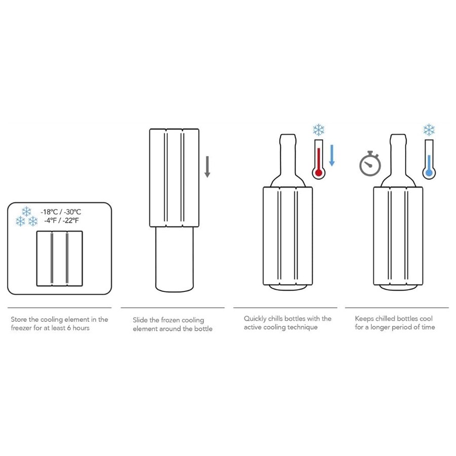 additioanl image for  Vacuvin Wine Cooler Sleeve Sand 