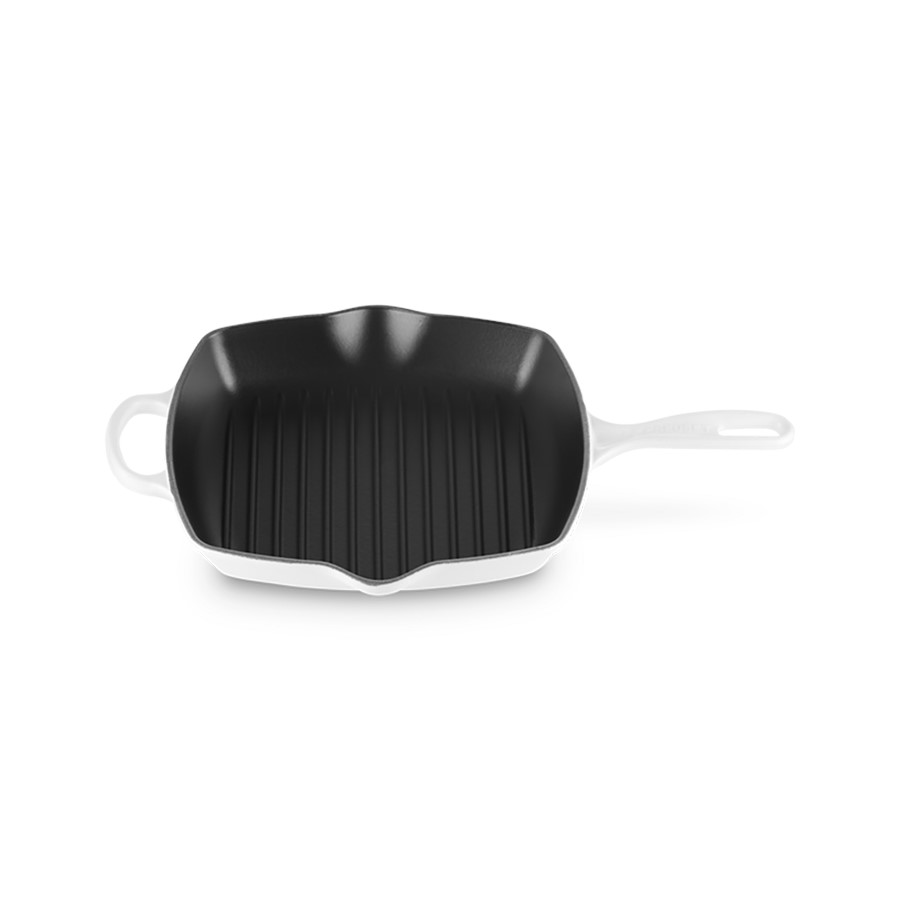 additioanl image for  Le Creuset Sq. Skillet Grill White 26 cm 