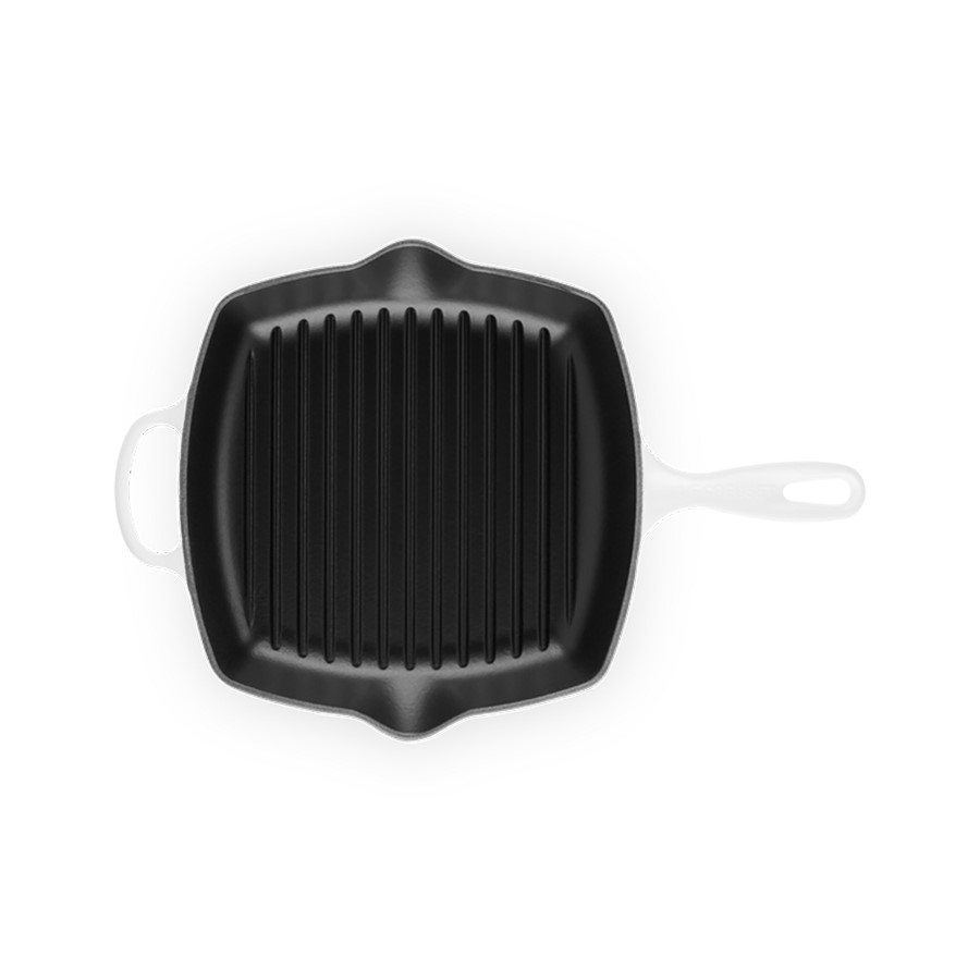 additioanl image for  Le Creuset Sq. Skillet Grill White 26 cm 