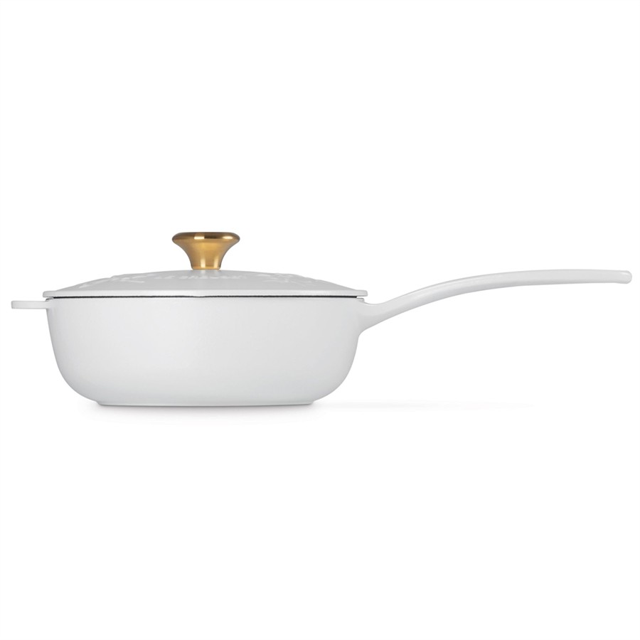 additioanl image for  Le Creuset Holly Saucier Pan White 21 cm 