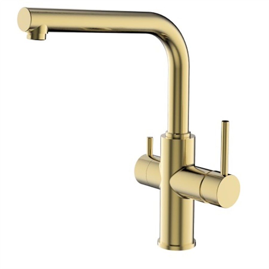 product image Bridge Point Kitchen Mixer Satin Gold Single Lever