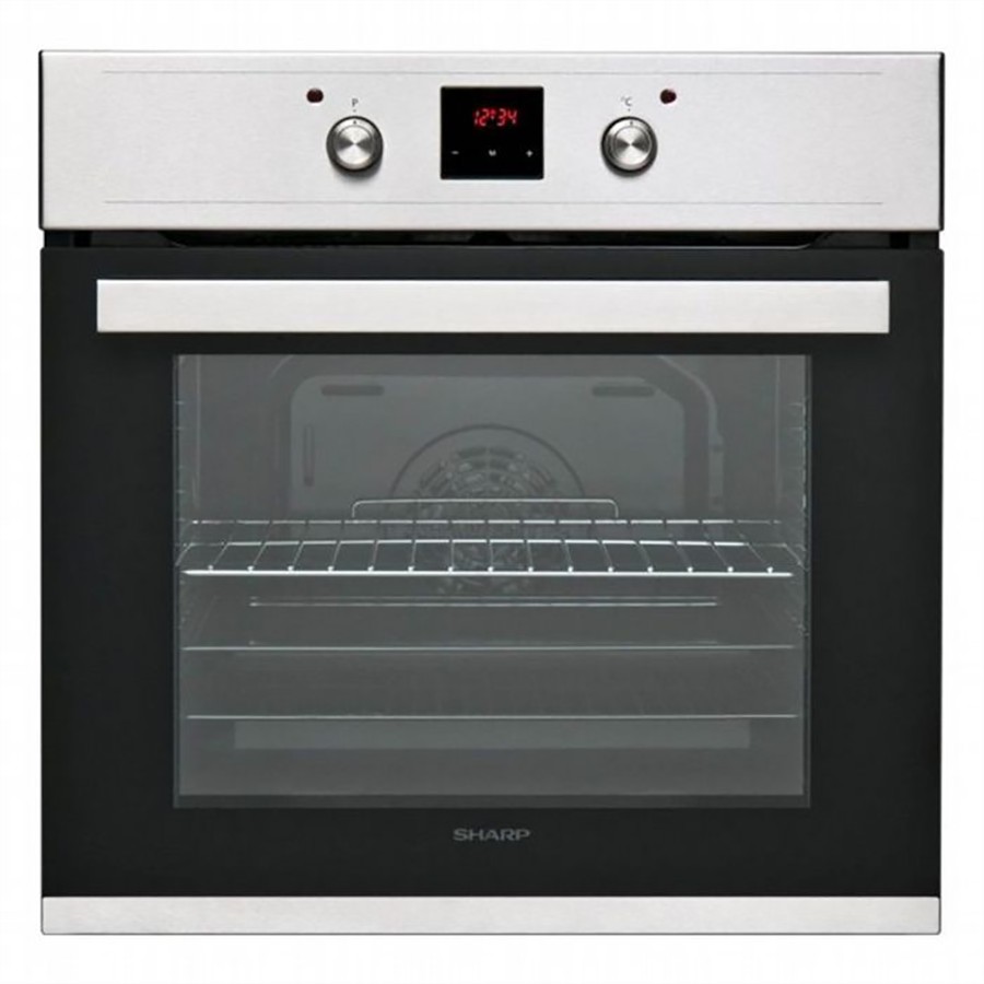 product image Sharp Oven Electric 8 Function S/Steel H 59.5cm x D 57.5cm x W 59.5cm
