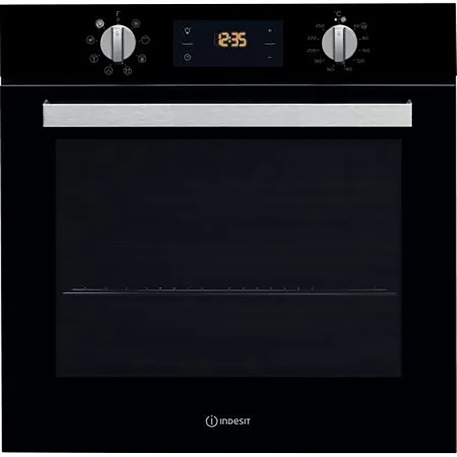 product image Indesit Oven Electric 8 Function Black H 59.5cm x D 55.1cm x W 59.5cm