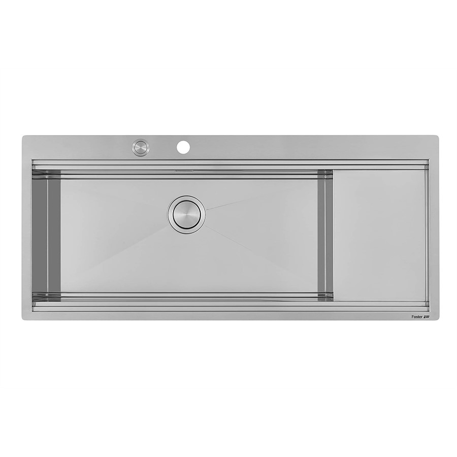 product image Foster Sink Milanello Top Mount S/Steel 8100602 Three Black Grid Milanello 
8407116 Automaric waste fitting
