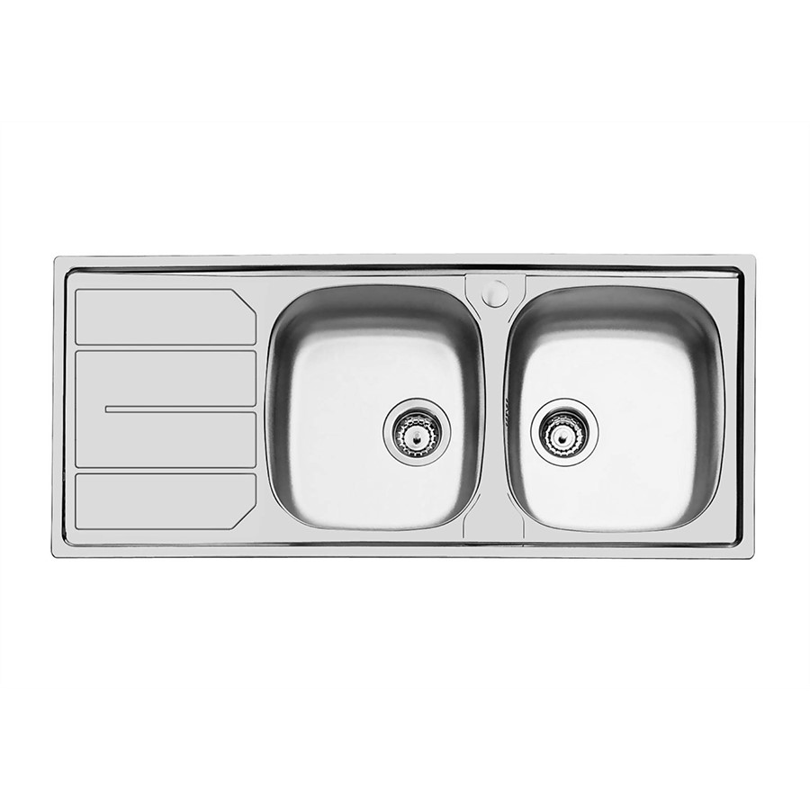product image Foster Sink 2 Bowl S1000 S/S 116 x 50 cm Standard (8 mm Edge)