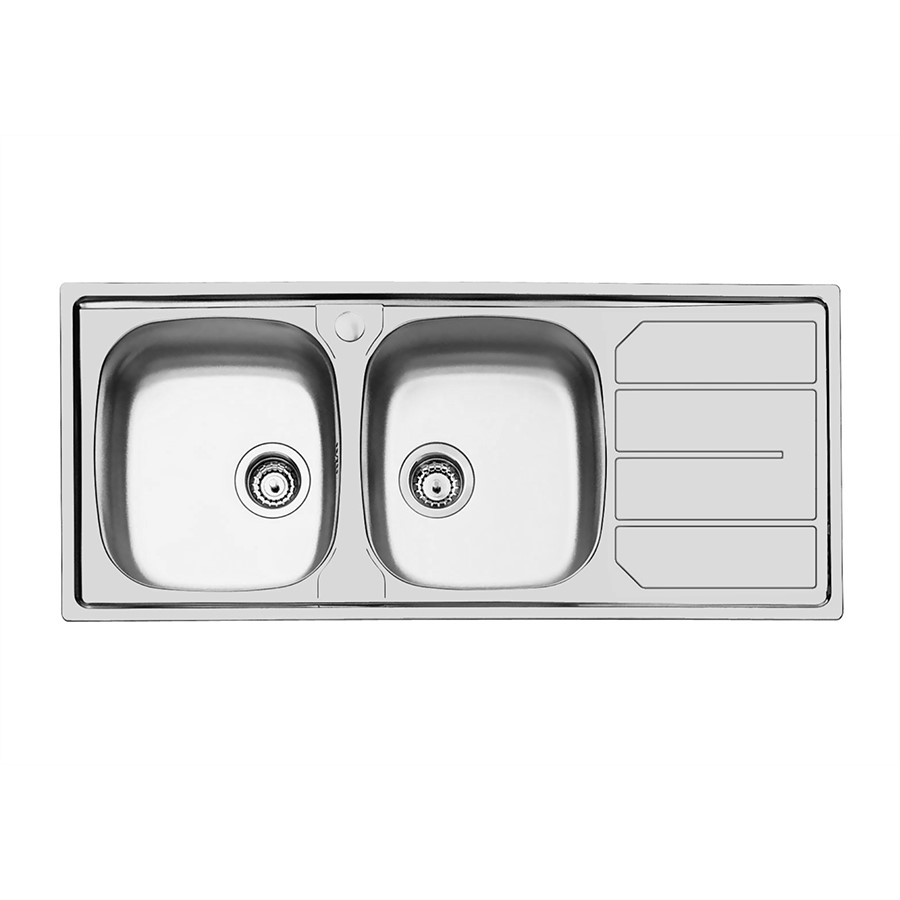product image Foster Sink 2 Bowl S1000 S/S 116 x 50 cm Standard (8 mm Edge)