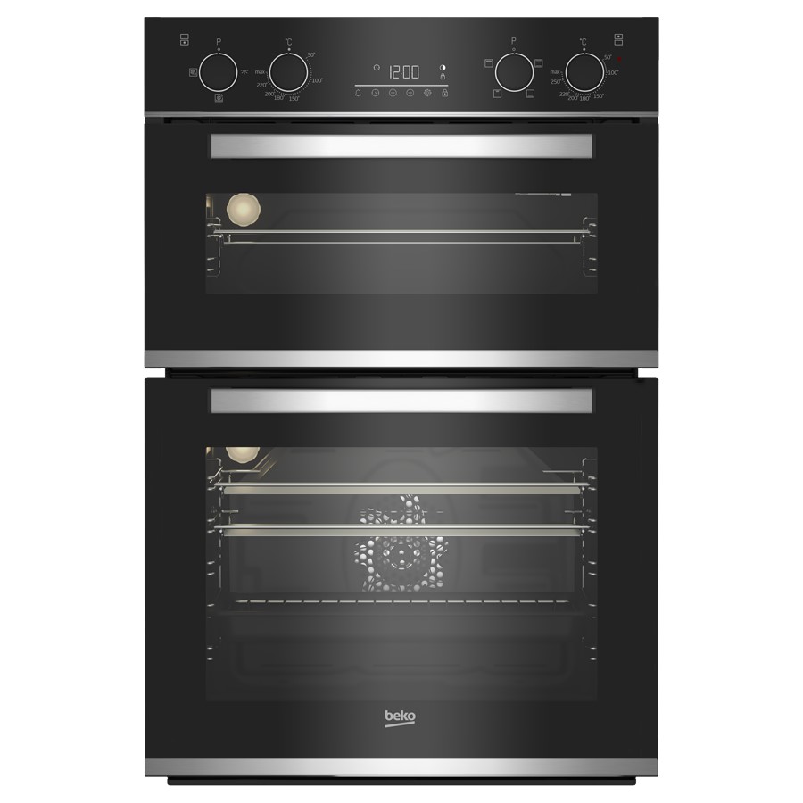 product image Beko Oven Electric Double Black+S/Steel H 89.00cm x W 59.40cm x D 56.70cm