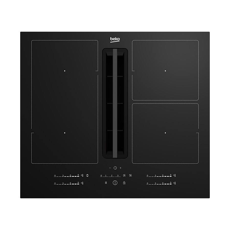 product image Beko Aspiration Hob Black 60cm Duct Out H 22.3cm x W 60cm x D 52cm