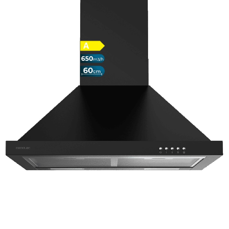 product image Cecotec Hood Cappa Black 60 cm H 106.2cm x W 60.0cm x D 51.0cm