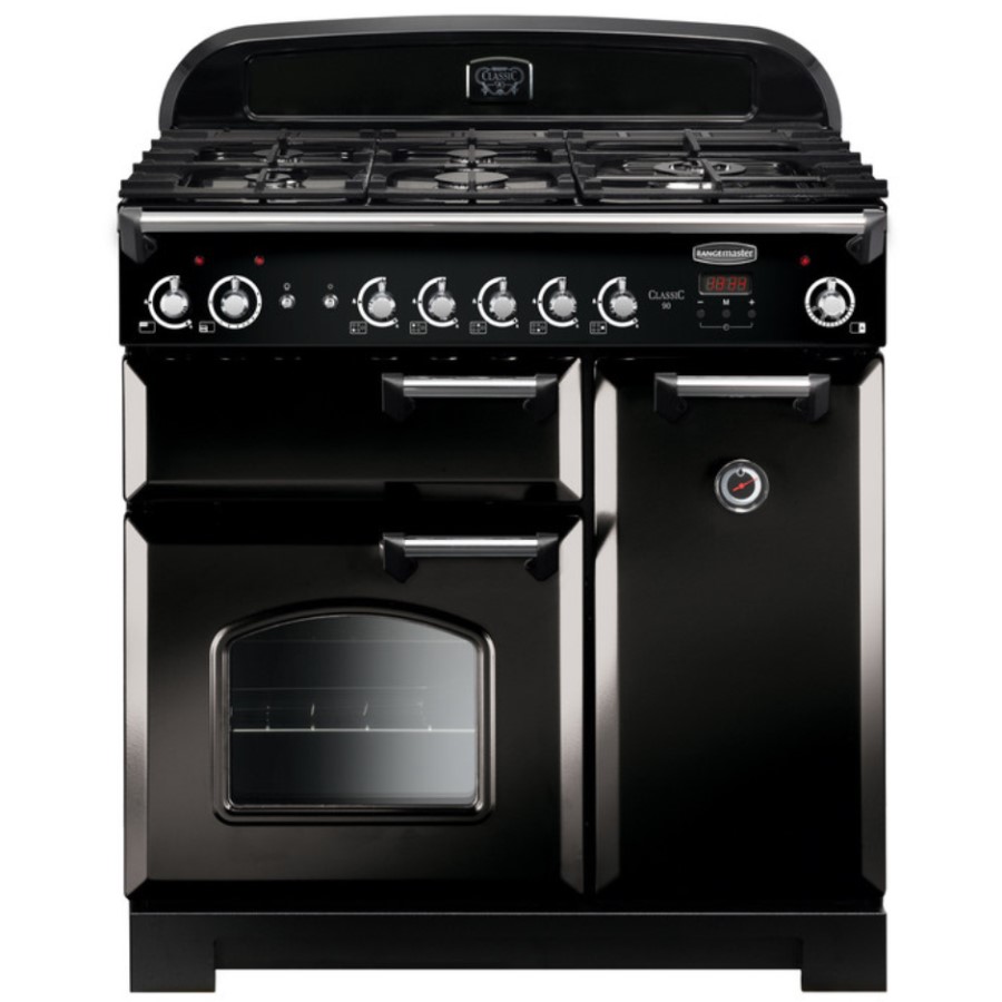 product image RangeM Class Cooker 90 NG Black Chrome H 90.50/93.00 cm x W 90.00 cm x D 60.80 cm