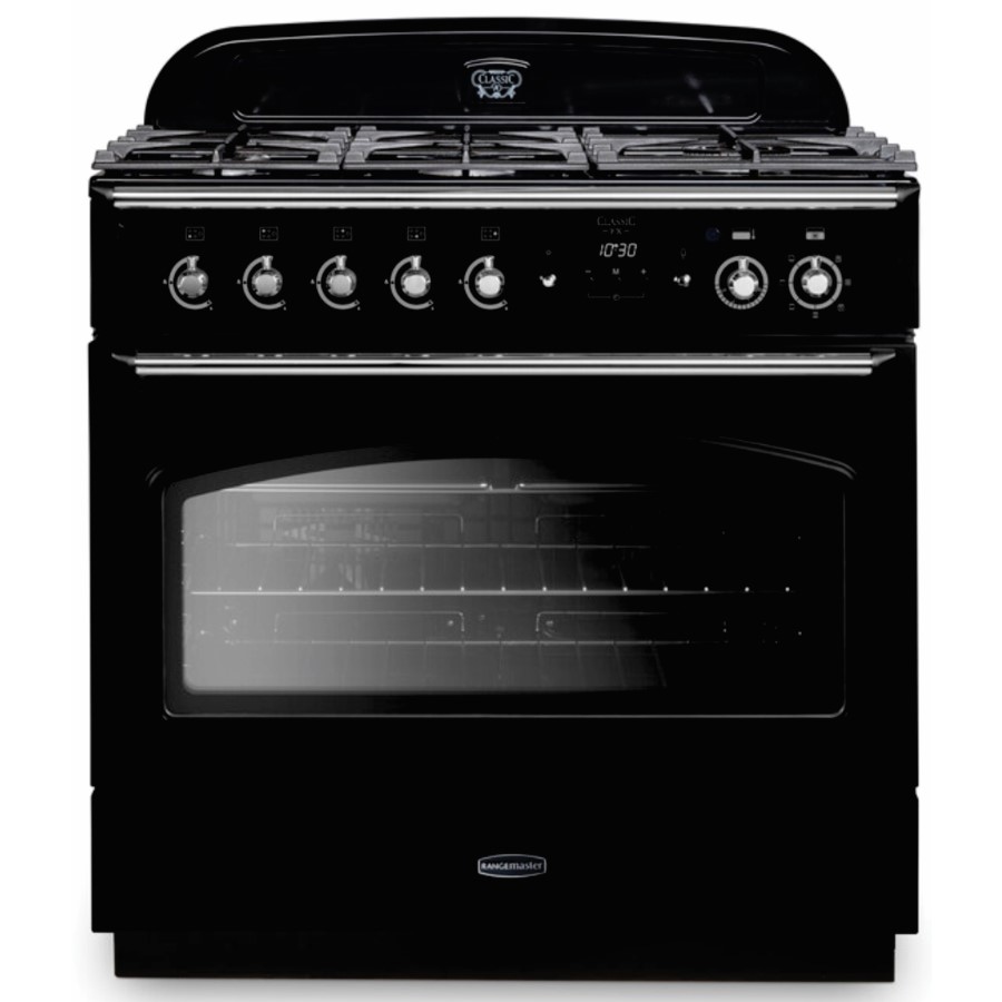 product image RangeM Class FX 90 cm DF Black/Chrome H 90.70 / 93.00 cm x W 90.00 cm x D 60.80 cm