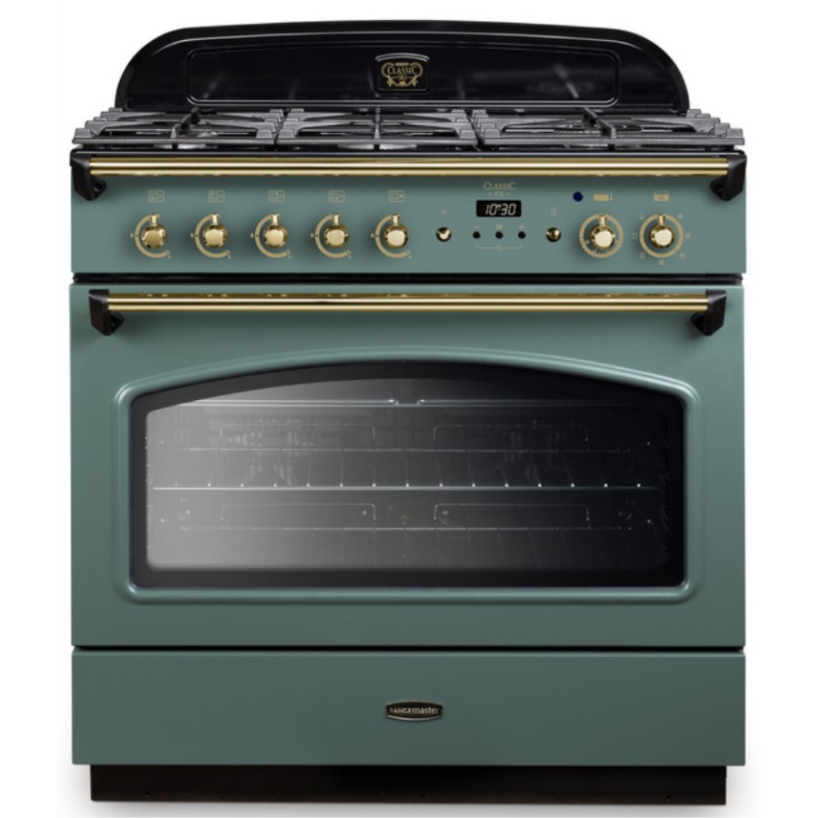 product image RangeM Class FX 90 cm DF Minrl Grn/Brass H 91.00/93.00 cm x W 90.00 cm x D 60.80 cm