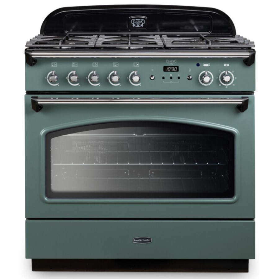 product image RangeM Class FX 90 cm DF Mineral Green H 91.10/93.00 cm x W 90.00 cm x D 60.80 cm