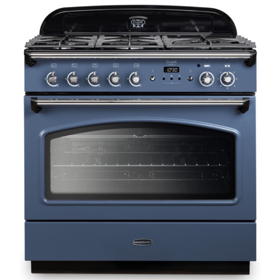 product image RangeM Class FX 90 DF Stone Blue GB/IE H 90.90/93.00 cm x W 90.00 cm x D 60.80 cm