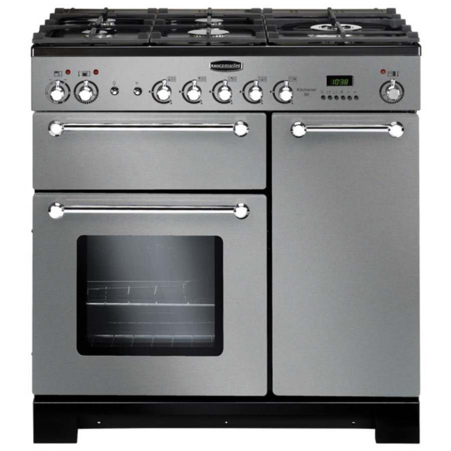 product image RangeM Kitchener 90 DF St/St Chrome H 90.50 / 93.00 cm x W 90.00 cm x D 60.40 cm