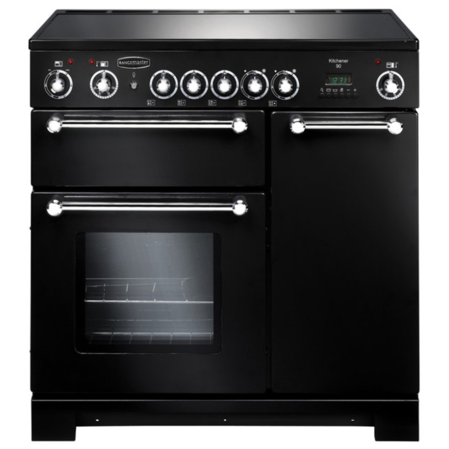 product image RangeM Kitchener 90 CER. Black Chrome H 90.50 / 93.00 cm x W 90.00 cm x D 60.80 cm