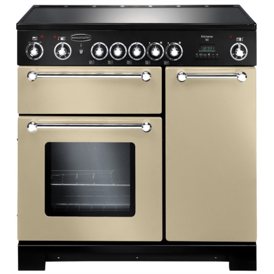 product image RangeM Kitchener 90 CER. Cream Chrome H 90.50 / 93.00 cm x W 90.00 cm x D 60.80 cm