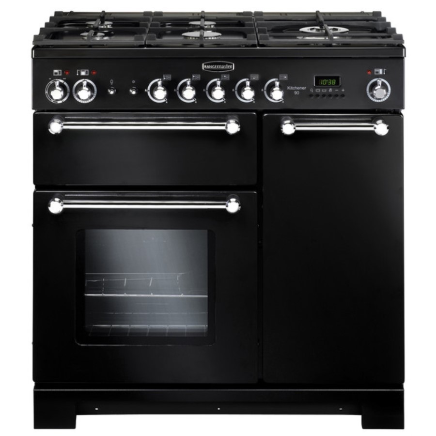 product image RangeM Kitchener 90 NG Black Chrome H 90.50 / 93.00 cm x W 90.00 cm x D 60.40 cm