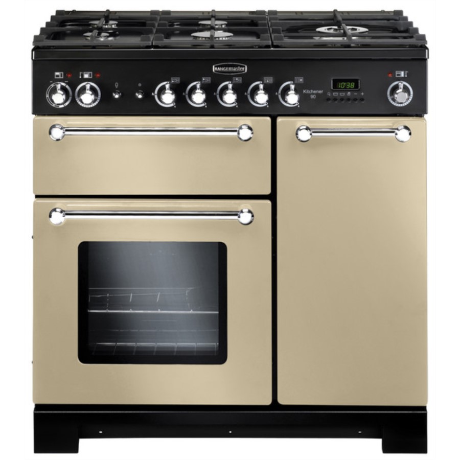 product image RangeM Kitchener 90 NG Cream Chrome H 90.50/ 93.00 cm x W 90.00 cm x D 60.40 cm