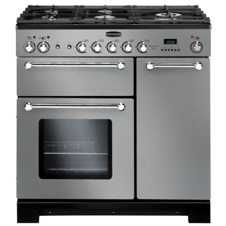 product image RangeM Kitchener 90 NG St/St Chrome H 90.50/ 93.00 cm x W 90.00 cm x D 60.40 cm