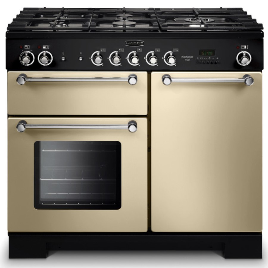 product image RangeM Kitchener 100 DF Cream Chrome H 90.50 / 93.00 cm x W 99.40 cm x D 60.40 cm