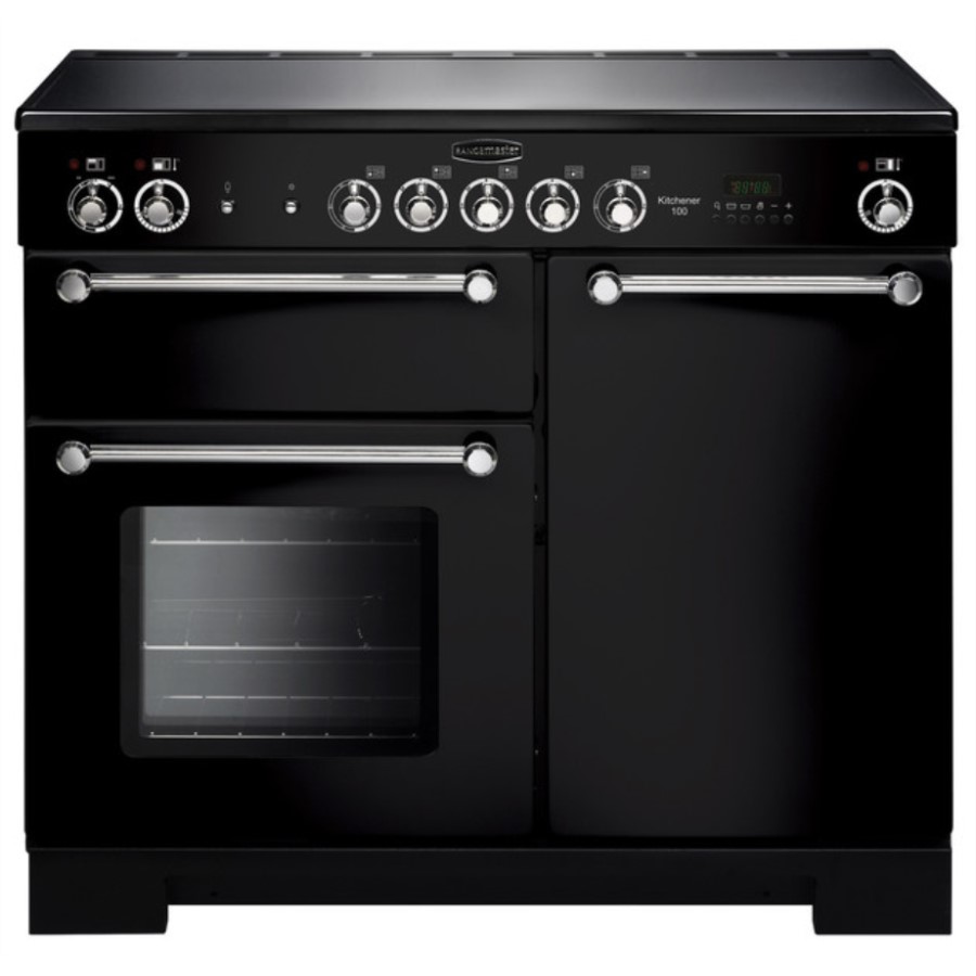 product image RangeM Kitchener 100 CER. Black Chrome H 90.50 / 93.00 cm x W 99.40 cm x D 60.40 cm