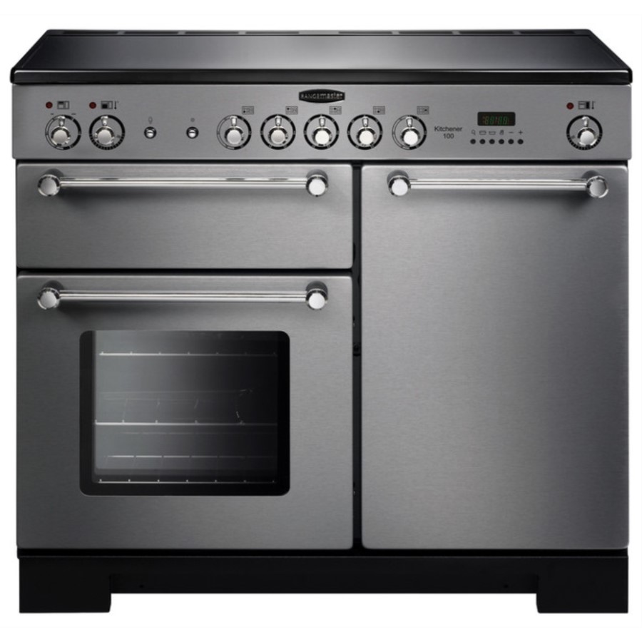 product image RangeM Kitchener 100 CER. St/St Chrome H 90.50 / 93.00 cm x W 99.40 cm x D 60.80cm