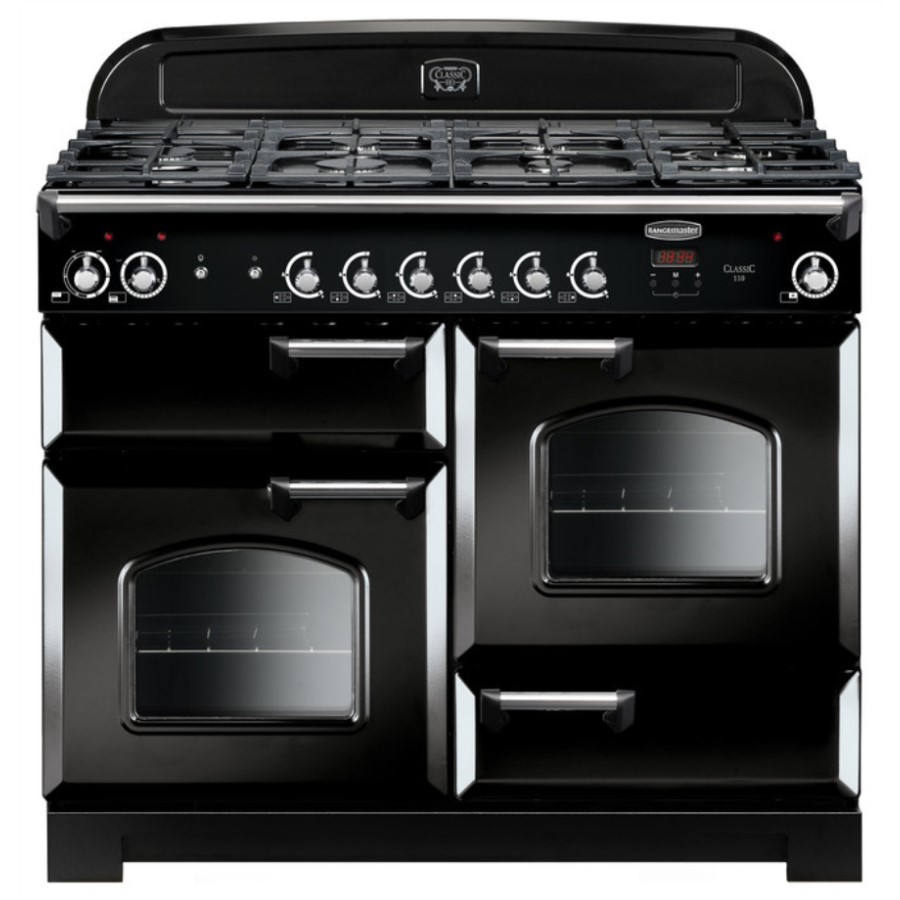 product image RangeM Class 110 DF Black Chrome H 90.50/93.00 cm x W 109.20 cm x D 60.80 cm