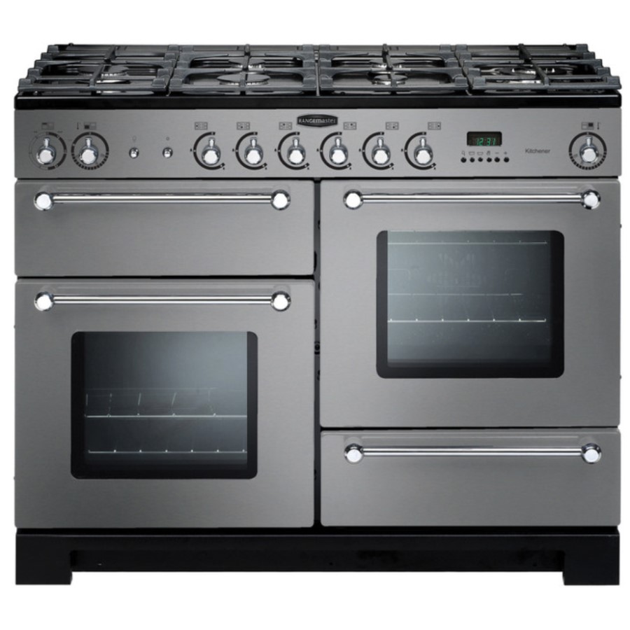 product image RangeM Kitchener 110 DF St/St Chrome H 90.50 / 93.00 cm x W 109.20 cm x D 60.40 cm