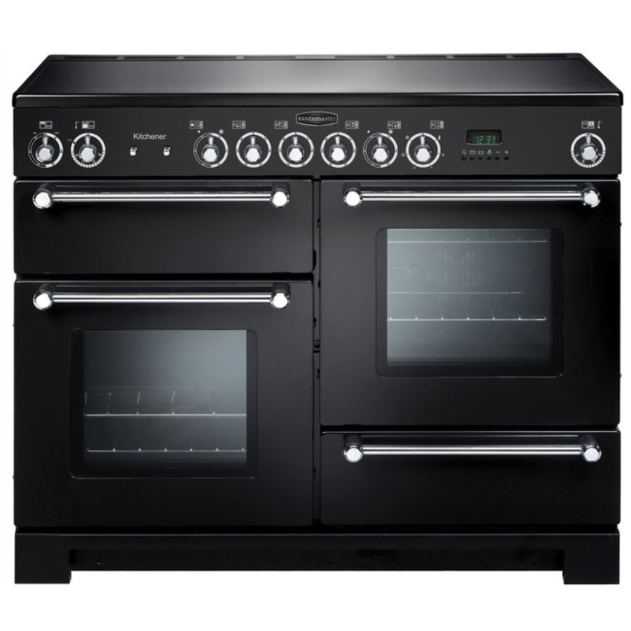 product image RangeM Kitchener 110 CER. Black Chrome H 90.50/93.00 cm x W 110.00 cm x D 60.80 cm