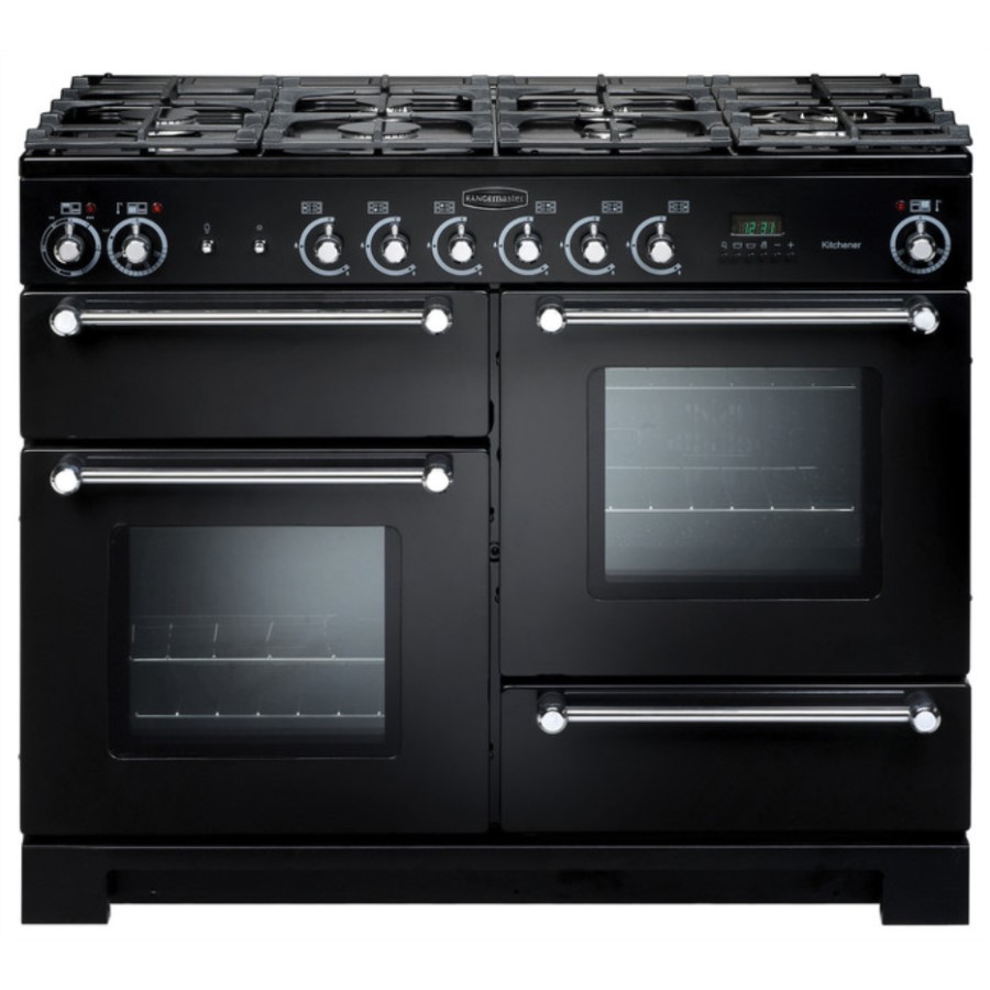 product image RangeM Kitchener 110 NG Black Chrome H 90.50 / 93.00 cm x W 109.20 cm x D 60.40 cm
