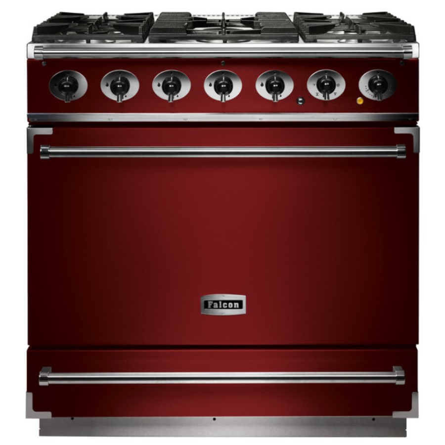 product image Falcon 900S DF Cherry Red Nickel EU 8736 H 93.70 cm x W 90.00 cm x D 66.00 cm
